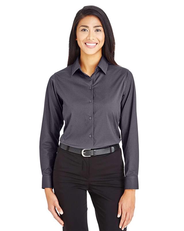 Women's CrownLux Performance® Tonal Mini Check Woven Dress Shirt