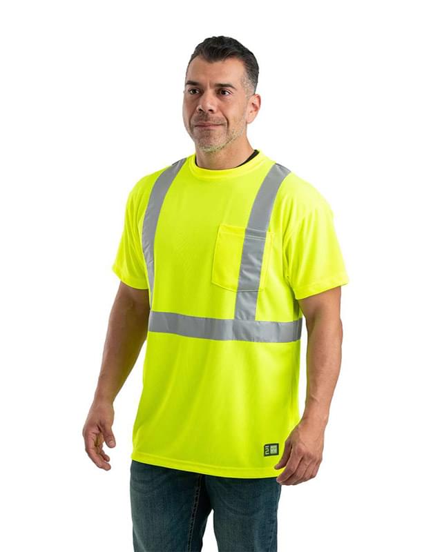 Tall Hi-Vis Class 2 Performance Short Sleeve T-Shirt Tall Hi-Vis Class 2 Performance Short Sleeve T-Shirt