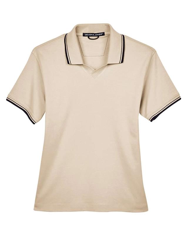 Women's Tipped Perfect Pima Interlock Polo