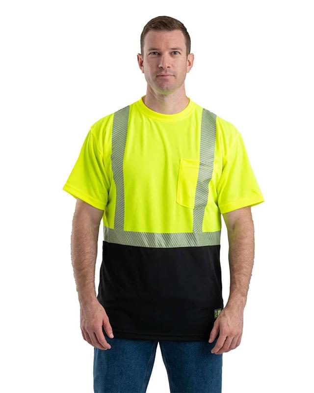 Hi-Vis Class 2 Color Blocked Pocket T-Shirt