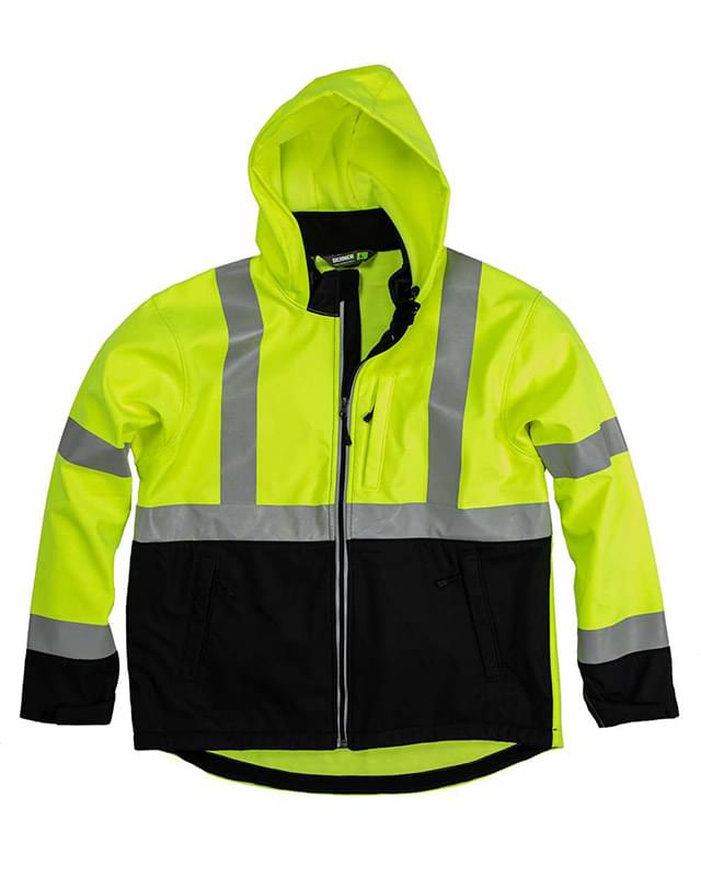 Hi-Vis Class 3 Hooded Soft Shell Jacket