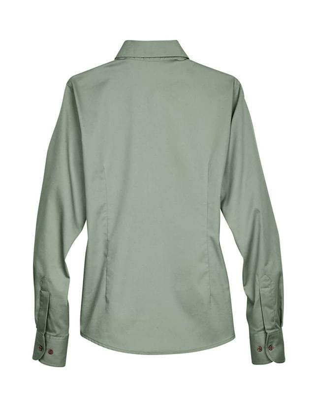 Women's Easy Blend™ Long Sleeve Twill Dress Shirt with Stain-Release Women's Easy Blend™ Long Sleeve Twill Dress Shirt with Stain-Release