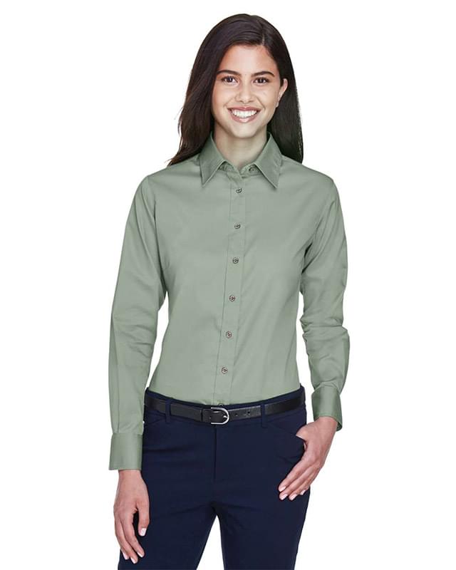 Women's Easy Blend™ Long Sleeve Twill Dress Shirt with Stain-Release Women's Easy Blend™ Long Sleeve Twill Dress Shirt with Stain-Release
