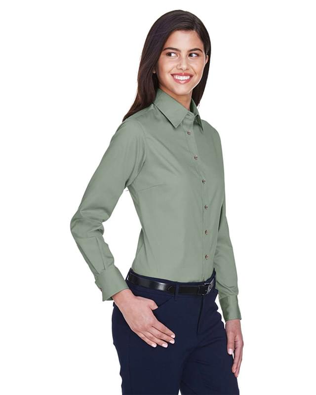 Women's Easy Blend™ Long Sleeve Twill Dress Shirt with Stain-Release Women's Easy Blend™ Long Sleeve Twill Dress Shirt with Stain-Release