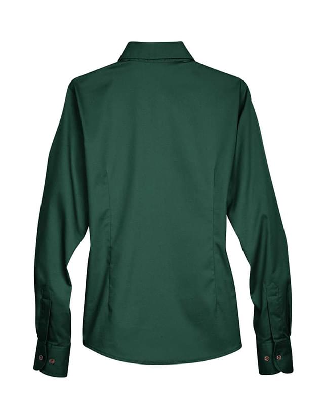 Women's Easy Blend™ Long Sleeve Twill Dress Shirt with Stain-Release Women's Easy Blend™ Long Sleeve Twill Dress Shirt with Stain-Release