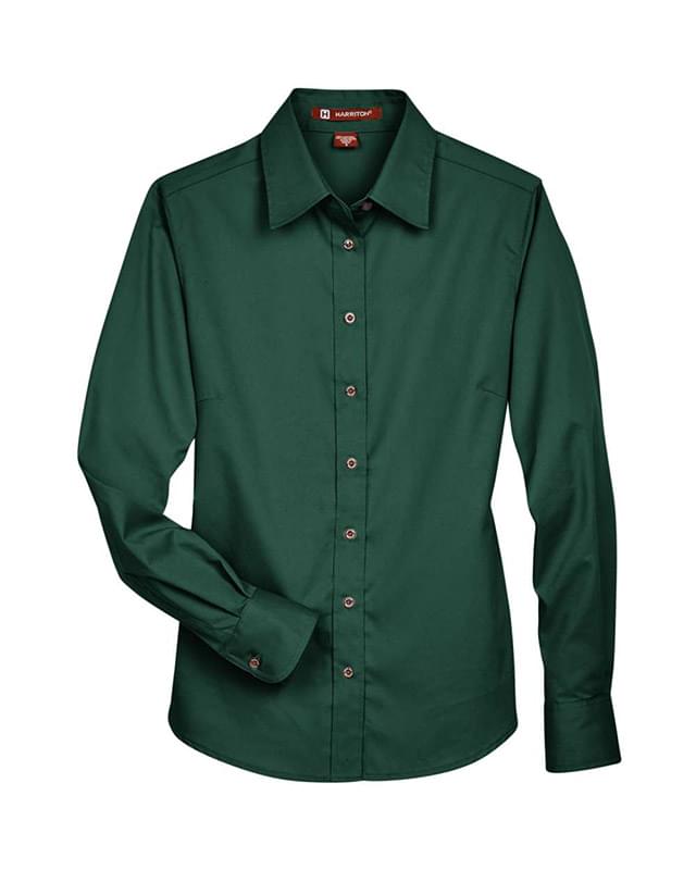 Women's Easy Blend™ Long Sleeve Twill Dress Shirt with Stain-Release