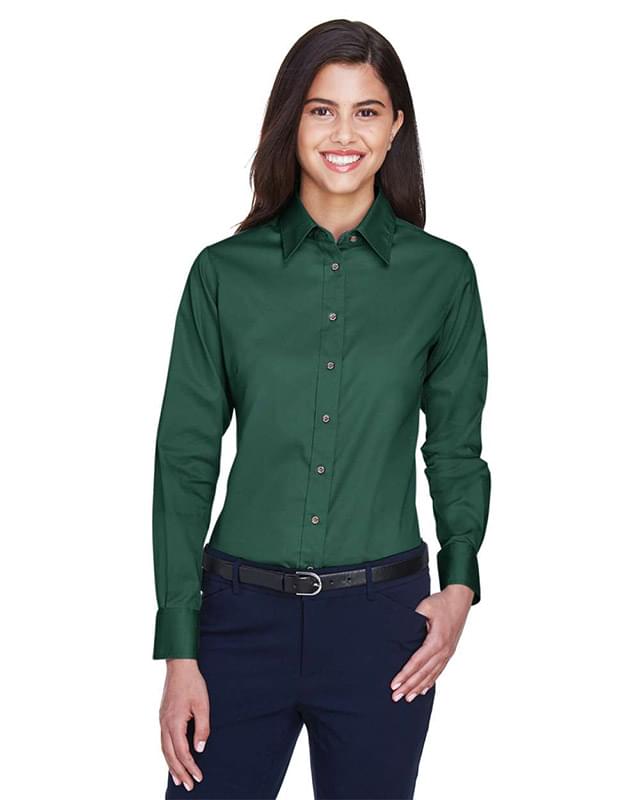 Women's Easy Blend™ Long Sleeve Twill Dress Shirt with Stain-Release Women's Easy Blend™ Long Sleeve Twill Dress Shirt with Stain-Release