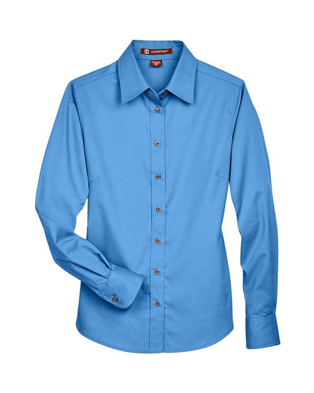 Women's Easy Blend™ Long Sleeve Twill Dress Shirt with Stain-Release