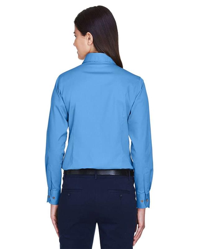 Women's Easy Blend™ Long Sleeve Twill Dress Shirt with Stain-Release Women's Easy Blend™ Long Sleeve Twill Dress Shirt with Stain-Release