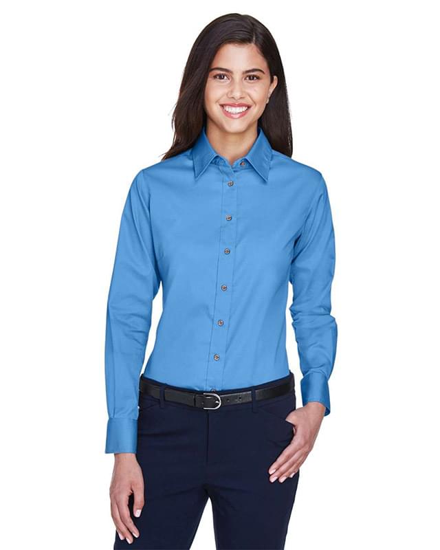 Women's Easy Blend™ Long Sleeve Twill Dress Shirt with Stain-Release Women's Easy Blend™ Long Sleeve Twill Dress Shirt with Stain-Release