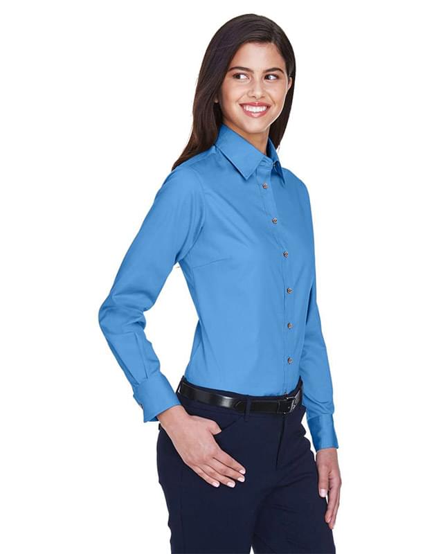 Women's Easy Blend™ Long Sleeve Twill Dress Shirt with Stain-Release Women's Easy Blend™ Long Sleeve Twill Dress Shirt with Stain-Release