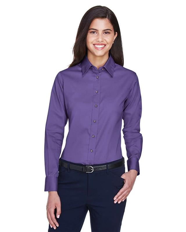Women's Easy Blend™ Long Sleeve Twill Dress Shirt with Stain-Release Women's Easy Blend™ Long Sleeve Twill Dress Shirt with Stain-Release
