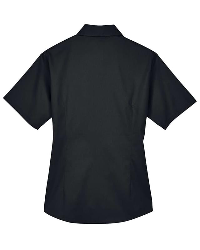 Women's Easy Blend™ Short Sleeve Twill Dress Shirt with Stain-Release Women's Easy Blend™ Short Sleeve Twill Dress Shirt with Stain-Release