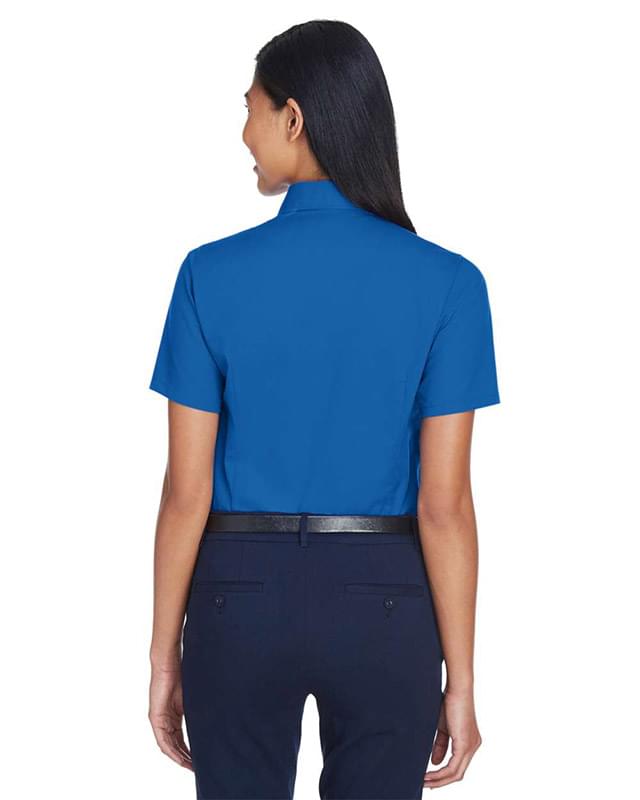 Women's Easy Blend™ Short Sleeve Twill Dress Shirt with Stain-Release Women's Easy Blend™ Short Sleeve Twill Dress Shirt with Stain-Release