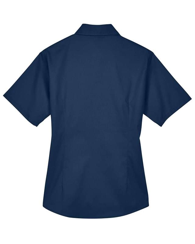 Women's Easy Blend™ Short Sleeve Twill Dress Shirt with Stain-Release Women's Easy Blend™ Short Sleeve Twill Dress Shirt with Stain-Release