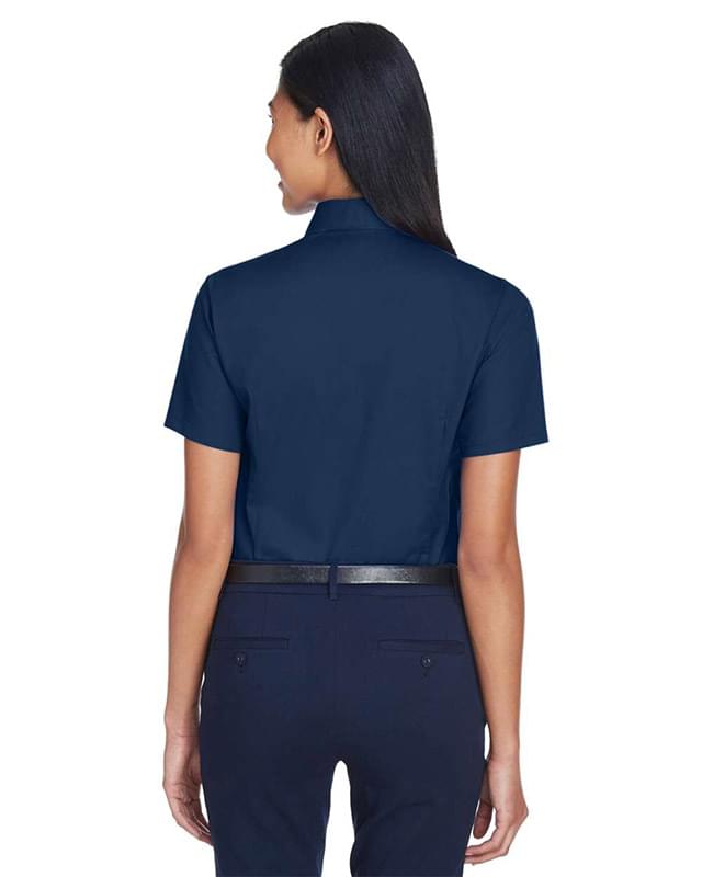 Women's Easy Blend™ Short Sleeve Twill Dress Shirt with Stain-Release Women's Easy Blend™ Short Sleeve Twill Dress Shirt with Stain-Release
