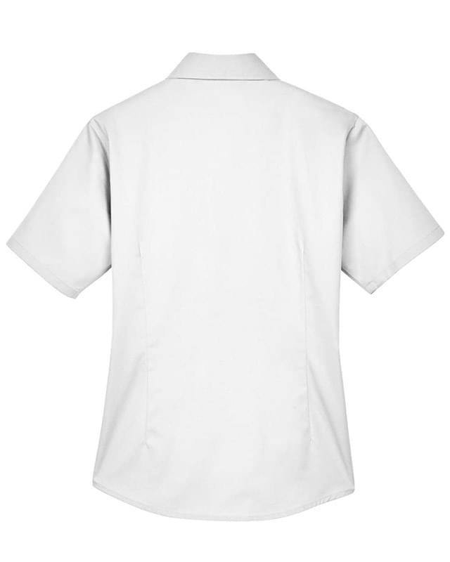 Women's Easy Blend™ Short Sleeve Twill Dress Shirt with Stain-Release Women's Easy Blend™ Short Sleeve Twill Dress Shirt with Stain-Release