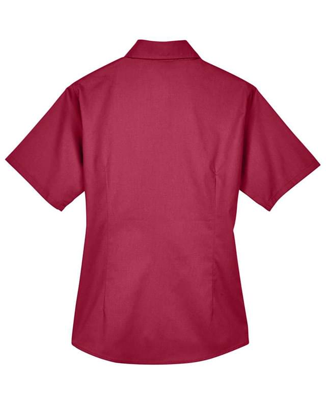 Women's Easy Blend™ Short Sleeve Twill Dress Shirt with Stain-Release