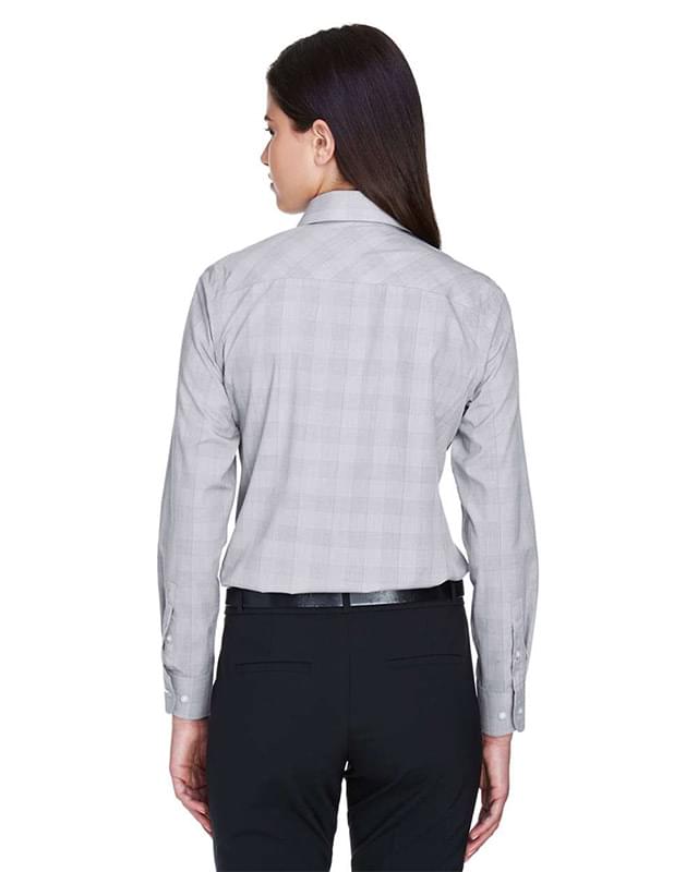 Women's Crown Collection® Glen Plaid Woven Dress Shirt
