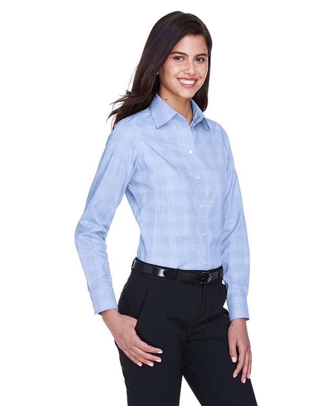 Women's Crown Collection® Glen Plaid Woven Dress Shirt Women's Crown Collection® Glen Plaid Woven Dress Shirt