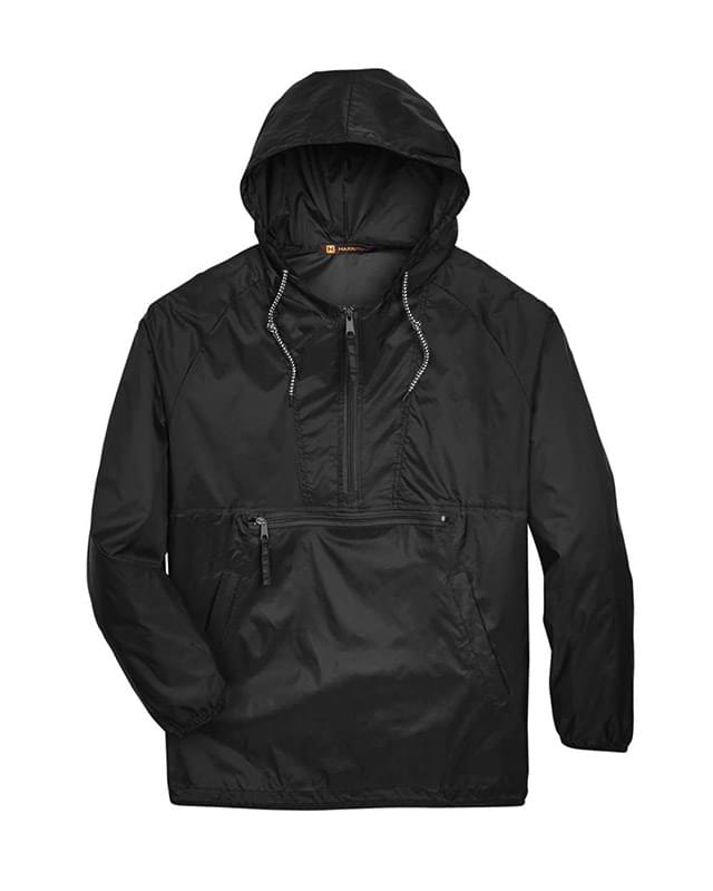 Unisex Packable Hooded Nylon Jacket