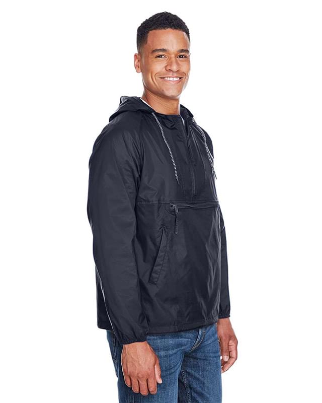 Unisex Packable Hooded Nylon Jacket