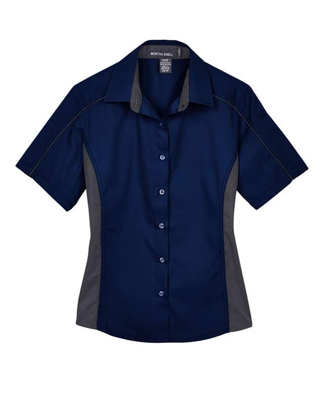 Women's Fuse Colorbloack Twill Short Sleeve Shirt