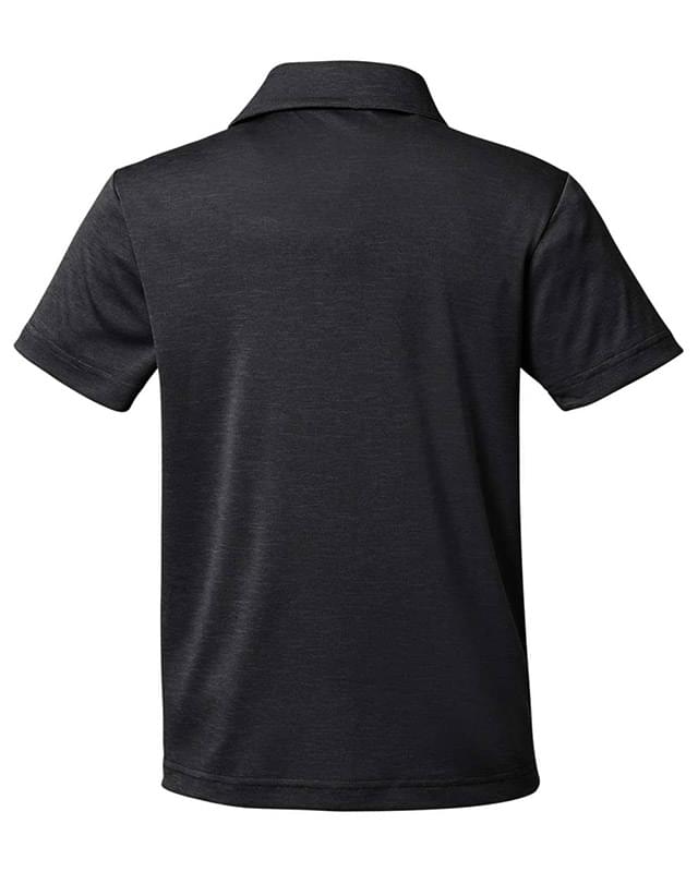 Youth Zone Sonic Heather Performance Polo Youth Zone Sonic Heather Performance Polo