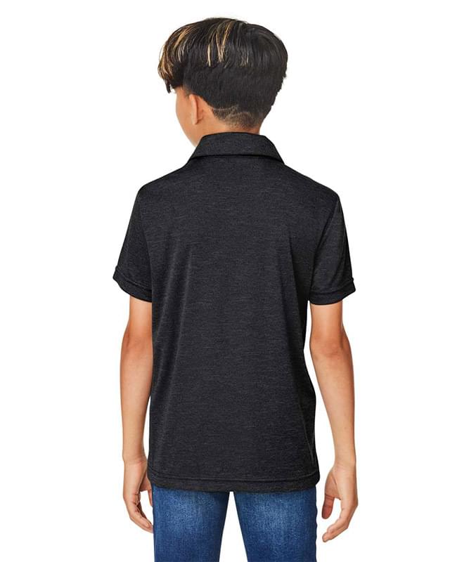 Youth Zone Sonic Heather Performance Polo Youth Zone Sonic Heather Performance Polo