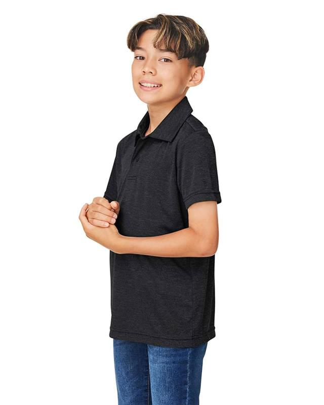Youth Zone Sonic Heather Performance Polo Youth Zone Sonic Heather Performance Polo