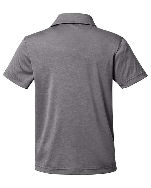 Youth Zone Sonic Heather Performance Polo Youth Zone Sonic Heather Performance Polo