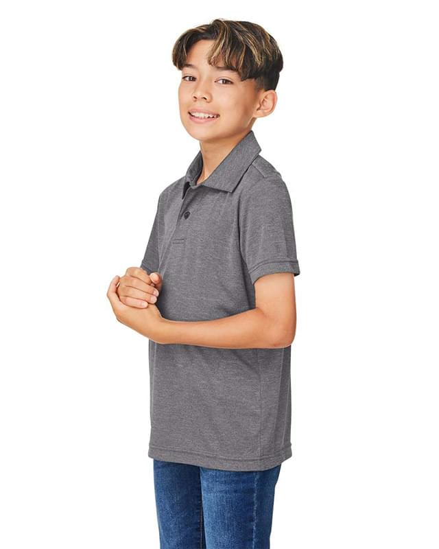 Youth Zone Sonic Heather Performance Polo Youth Zone Sonic Heather Performance Polo