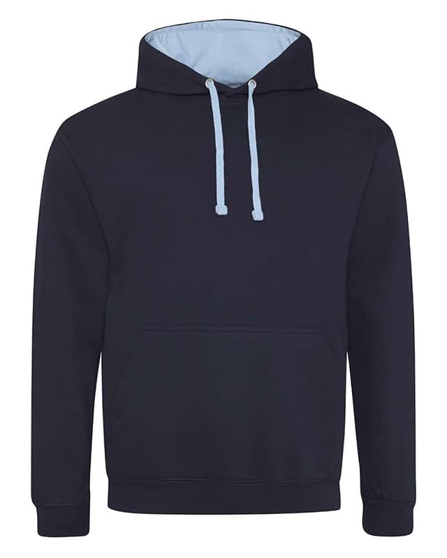 Midweight Varsity Contrast Hooded Sweatshirt