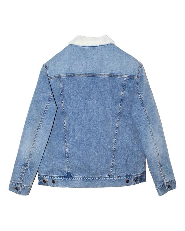 Unisex Sherpa-Lined Denim Jacket