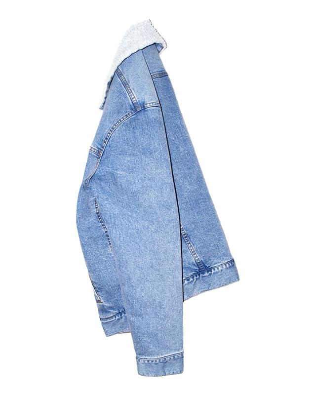 Unisex Sherpa-Lined Denim Jacket