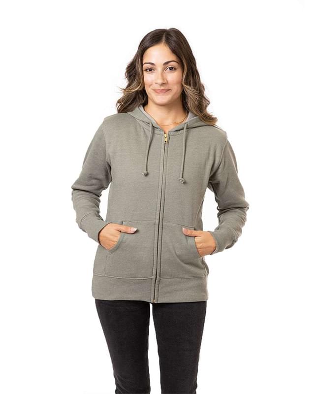 Women's Heathered Full-Zip Hooded Sweatshirt