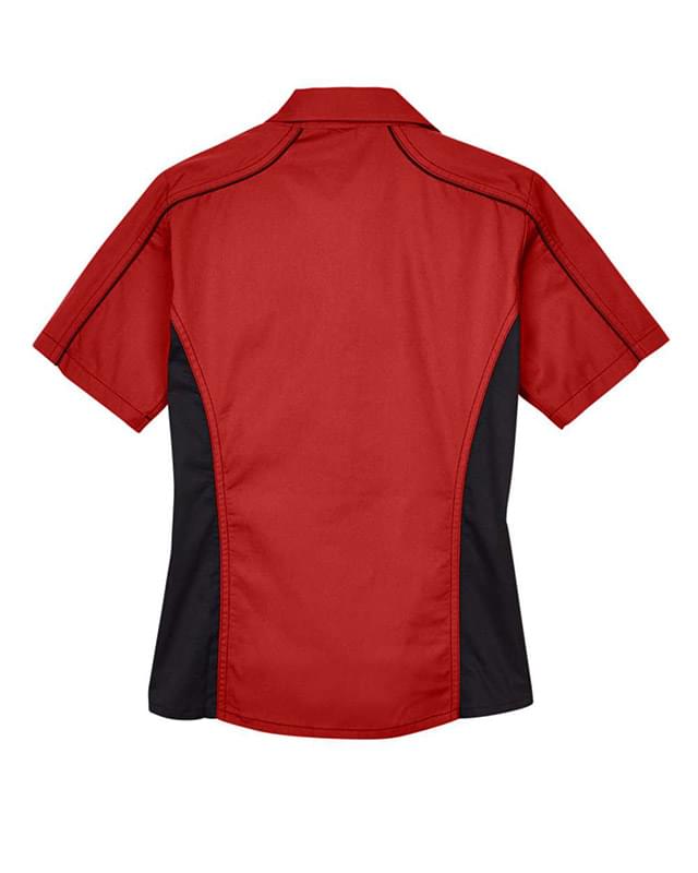 Women's Fuse Colorbloack Twill Short Sleeve Shirt