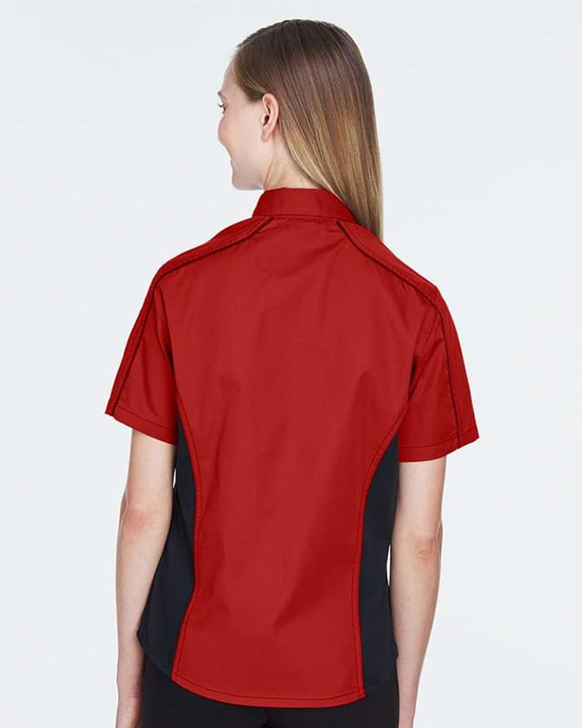Women's Fuse Colorbloack Twill Short Sleeve Shirt