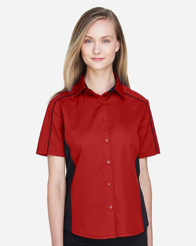 Women's Fuse Colorbloack Twill Short Sleeve Shirt
