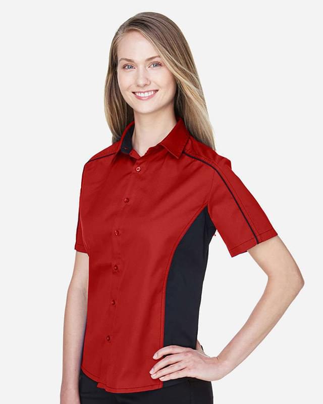 Women's Fuse Colorbloack Twill Short Sleeve Shirt