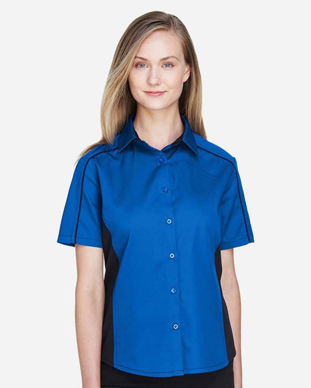 Women's Fuse Colorbloack Twill Short Sleeve Shirt Women's Fuse Colorbloack Twill Short Sleeve Shirt