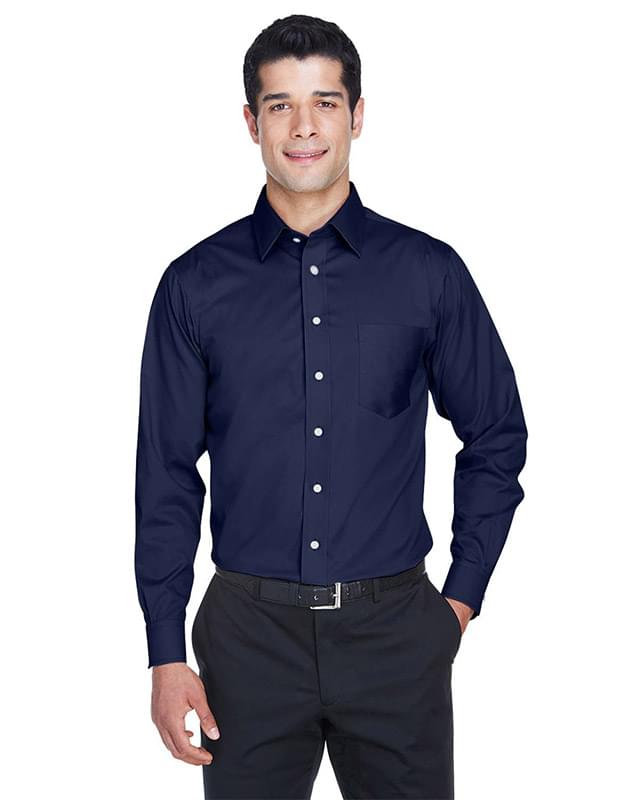 Crown Collection® Solid Stretch Twill Woven Dress Shirt