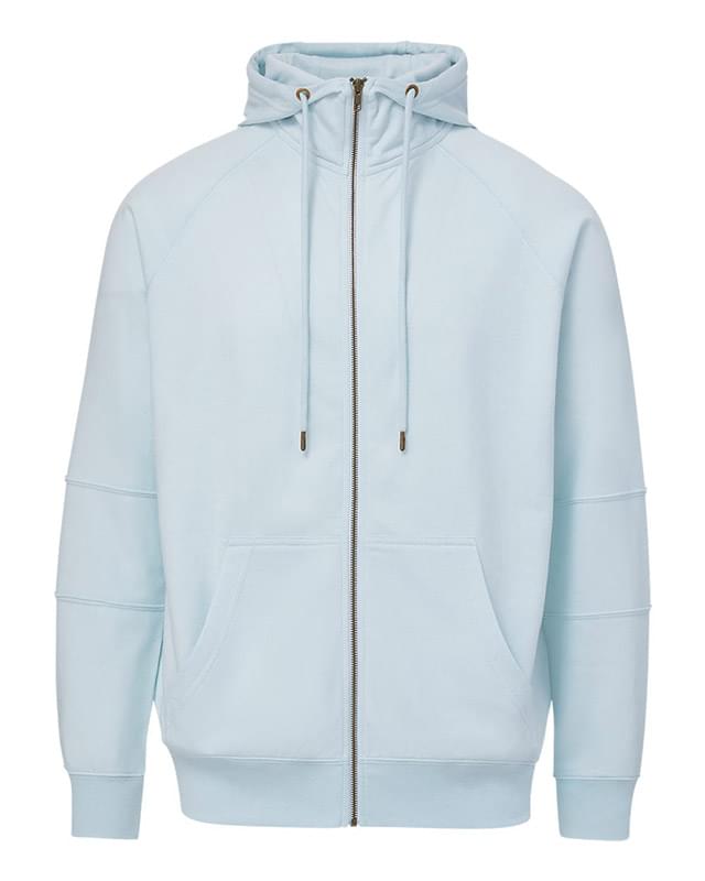 Ezra French Terry Full-Zip Funnel Hooded Sweatshirt