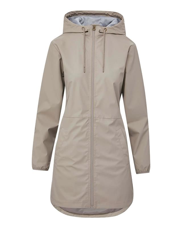 Women's Vintage Hooded Rain Jacket