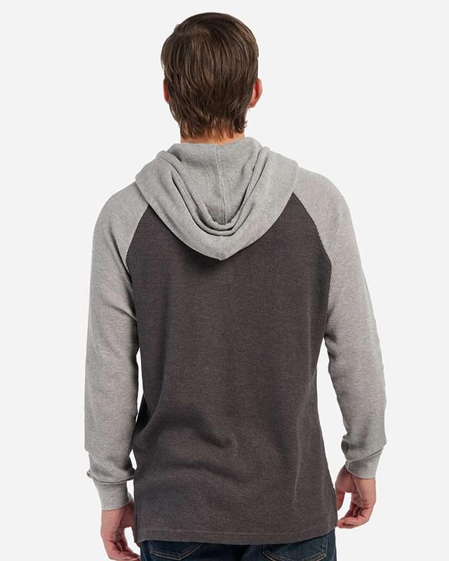 Unisex Waffle Knit Pullover Hooded Long Sleeve T-Shirt Unisex Waffle Knit Pullover Hooded Long Sleeve T-Shirt