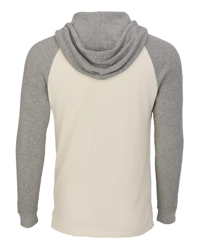 Unisex Waffle Knit Pullover Hooded Long Sleeve T-Shirt Unisex Waffle Knit Pullover Hooded Long Sleeve T-Shirt