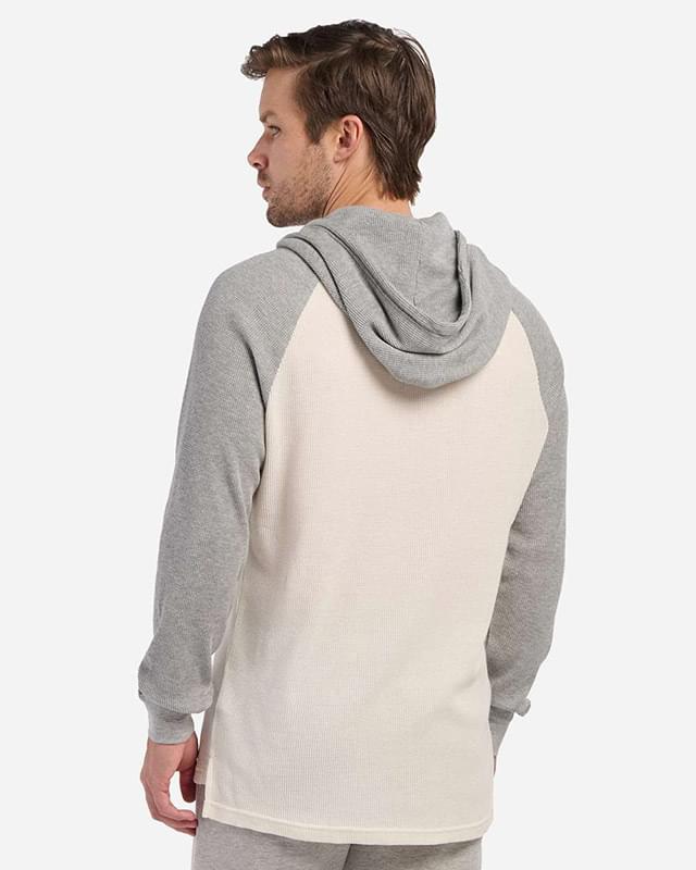 Unisex Waffle Knit Pullover Hooded Long Sleeve T-Shirt Unisex Waffle Knit Pullover Hooded Long Sleeve T-Shirt