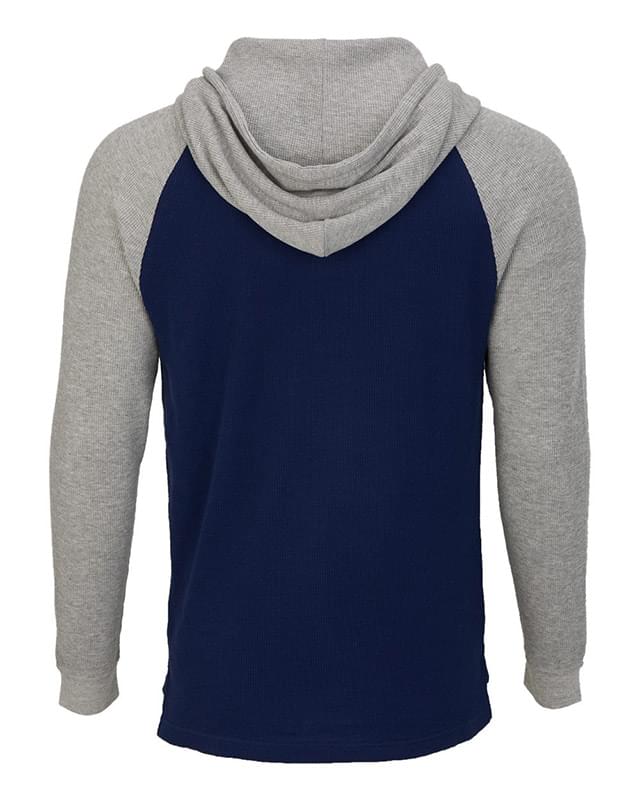 Unisex Waffle Knit Pullover Hooded Long Sleeve T-Shirt Unisex Waffle Knit Pullover Hooded Long Sleeve T-Shirt