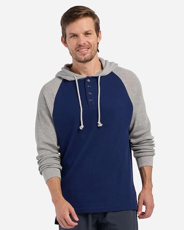 Unisex Waffle Knit Pullover Hooded Long Sleeve T-Shirt Unisex Waffle Knit Pullover Hooded Long Sleeve T-Shirt