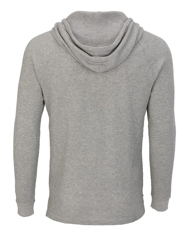Unisex Waffle Knit Pullover Hooded Long Sleeve T-Shirt Unisex Waffle Knit Pullover Hooded Long Sleeve T-Shirt
